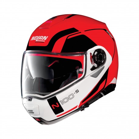 Moto helma Nolan N100-5 Consistency N-Com Corsa Red 23 - XL