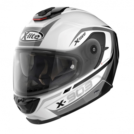 Moto helma X-Lite X-903 Cavalcade N-Com Glossy White 21