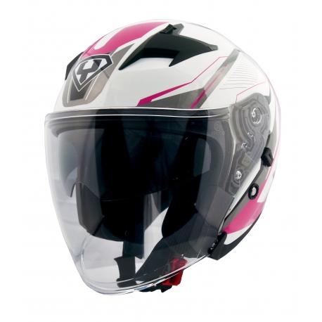 Moto helma Yohe 878-1M Graphic, Pink