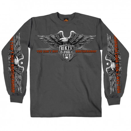 Pánské tričko Hot Leathers Brotherhood Eagle, dlouhý rukáv - M