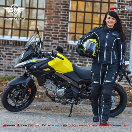 Dámská textilní moto bunda Spark Nora černá - 2XS