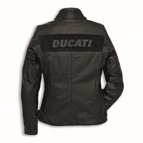Dámská kožená moto bunda Ducati Company C2 černá, originál