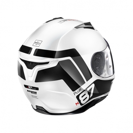 Moto helma Nolan N87 Plus Distinctive N-Com Metal White 22