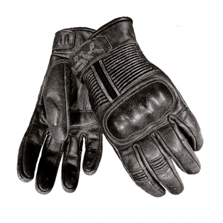 Pánské kožené moto rukavice SPARK CRISP, černé