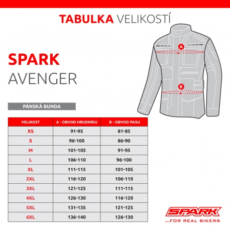 Pánská textilní moto bunda Spark Avenger Grey - M