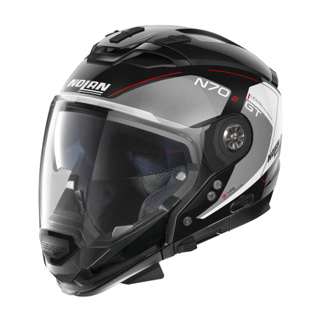 Moto helma Nolan N70-2 GT Lakota N-Com Metal Black 37