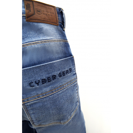 Pánské džínové moto kalhoty CYBERGEAR OXBOW, modré