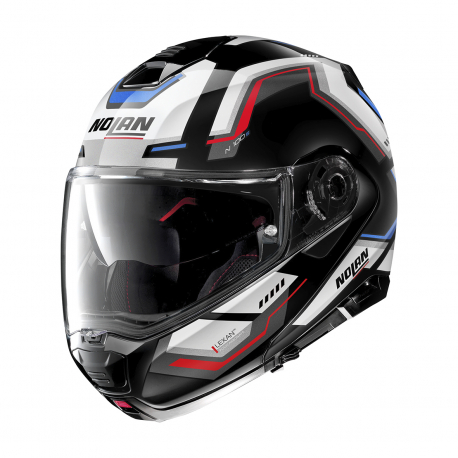 Moto helma Nolan N100-5 Upwind Glossy Black N-Com 63