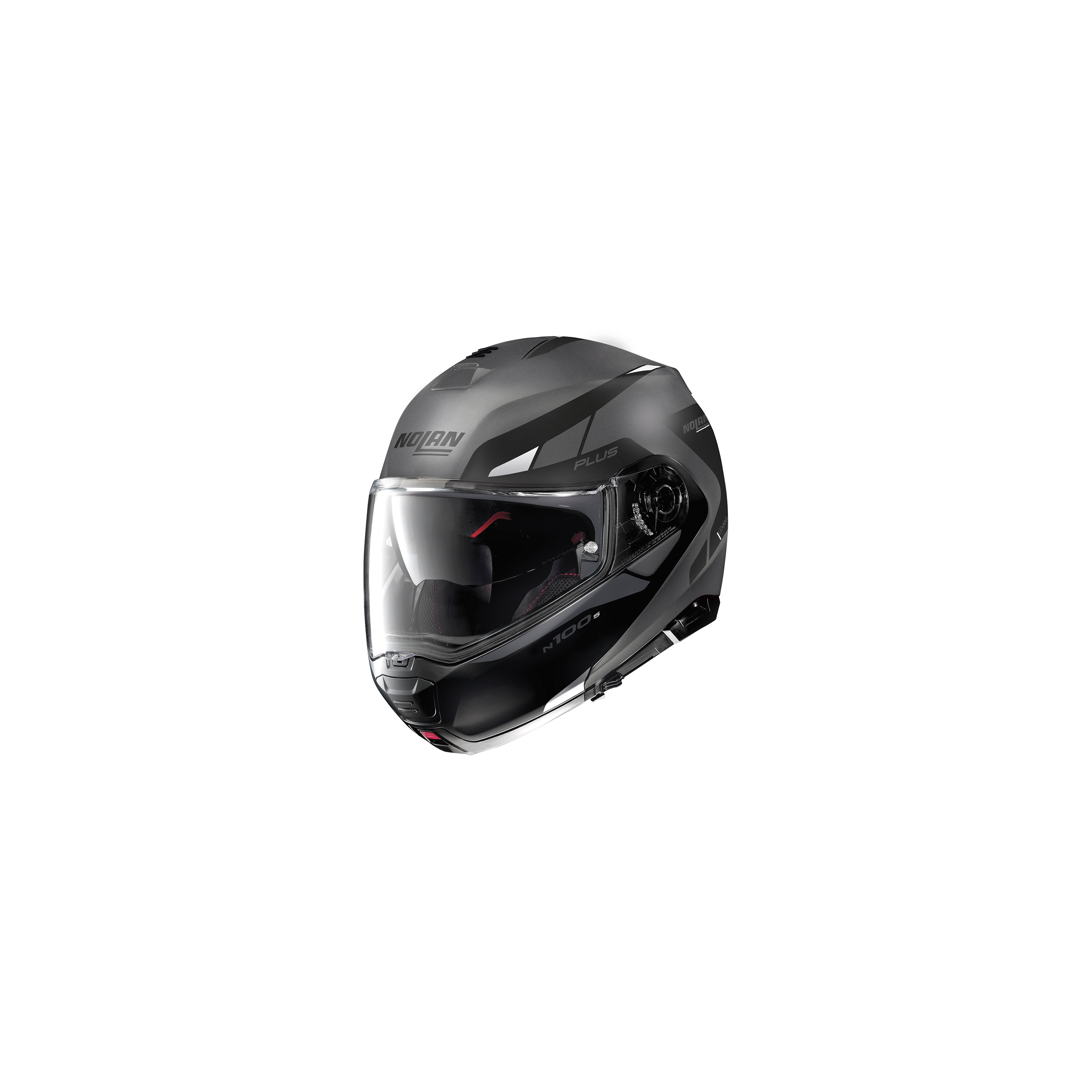 NOLAN N1P000910051 modular helmet n100-5 plus milestone n-com 051 flat lava  grey red