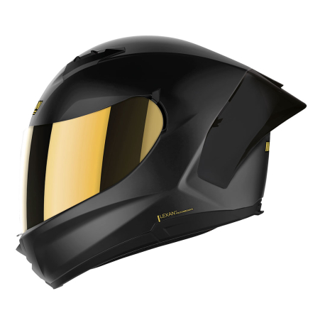 Moto helma Nolan N60-6 Sport Gold Edition Flat Black 17