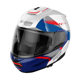 Moto helma Nolan N100-6 Paloma Metal White/Blue N-COM 28