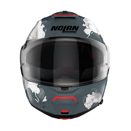 Moto helma Nolan N100-6 Legend Checa Slate Grey N-COM 30