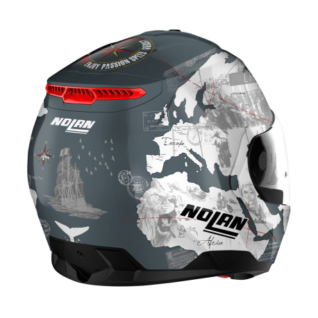 Moto helma Nolan N100-6 Legend Checa Slate Grey N-COM 30