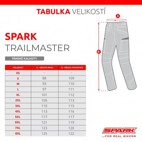 Pánské textilní moto kalhoty SPARK TRAILMASTER, šedé