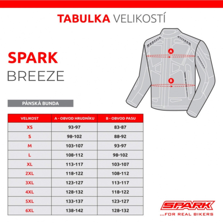 Pánská textilní moto bunda SPARK BREEZE, GREY