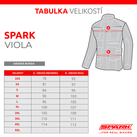 Dámská textilní moto bunda SPARK VIOLA Black