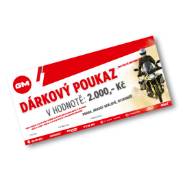 Elektronický dárkový poukaz Globalmoto 2.000,-