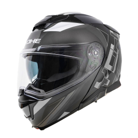 Moto helma Yohe 937 Double Visor Černá/Šedá