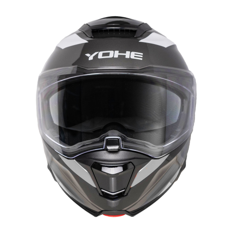 Moto helma Yohe 937 Double Visor Černá/Šedá