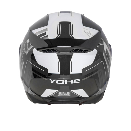 Moto helma Yohe 937 Double Visor Černá/Šedá