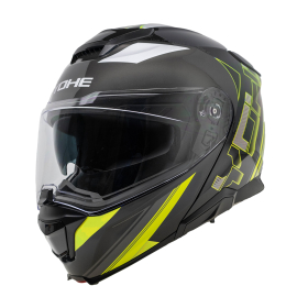 Moto helma Yohe 937 Double Visor Fluo/černá