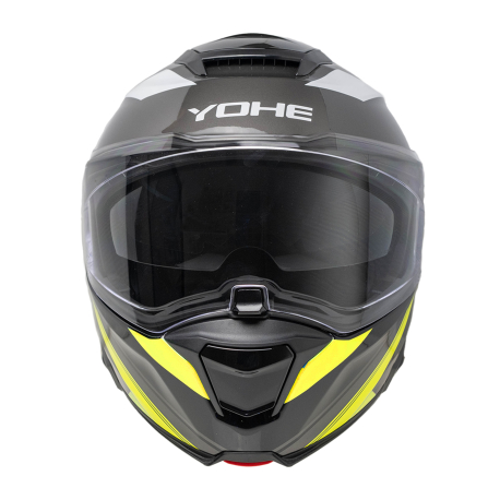 Moto helma Yohe 937 Double Visor Fluo/černá