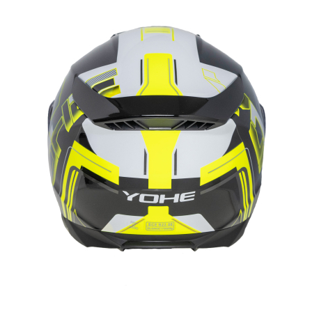 Moto helma Yohe 937 Double Visor Fluo/černá