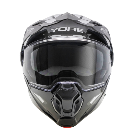 Moto helma Yohe 102 Enduro Double Visor Šedá,/Černá