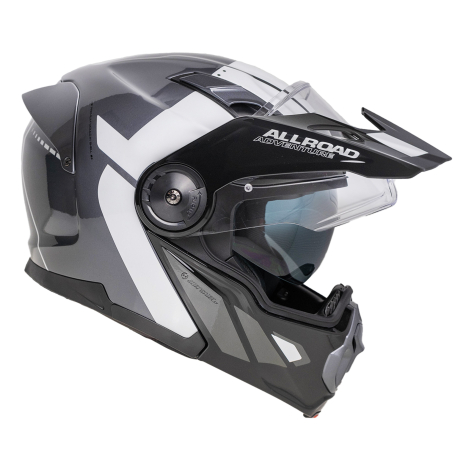 Moto helma Yohe 102 Enduro Double Visor Šedá,/Černá