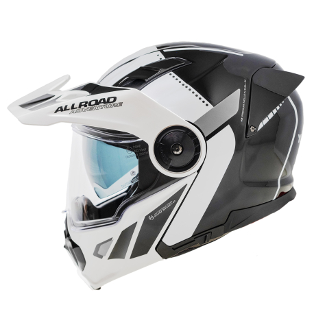 Moto helma Yohe 102 Enduro Double Visor Bílá/Černá/Šedá