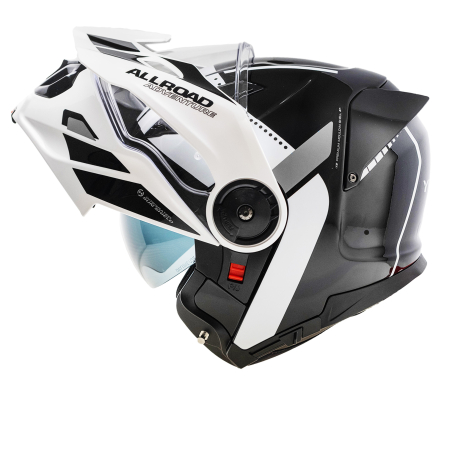 Moto helma Yohe 102 Enduro Double Visor Bílá/Černá/Šedá