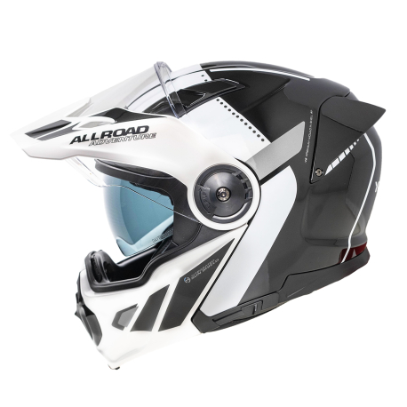 Moto helma Yohe 102 Enduro Double Visor Bílá/Černá/Šedá